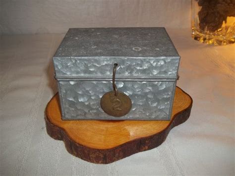 galvanized metal recipe box|Metal Recipe Box .